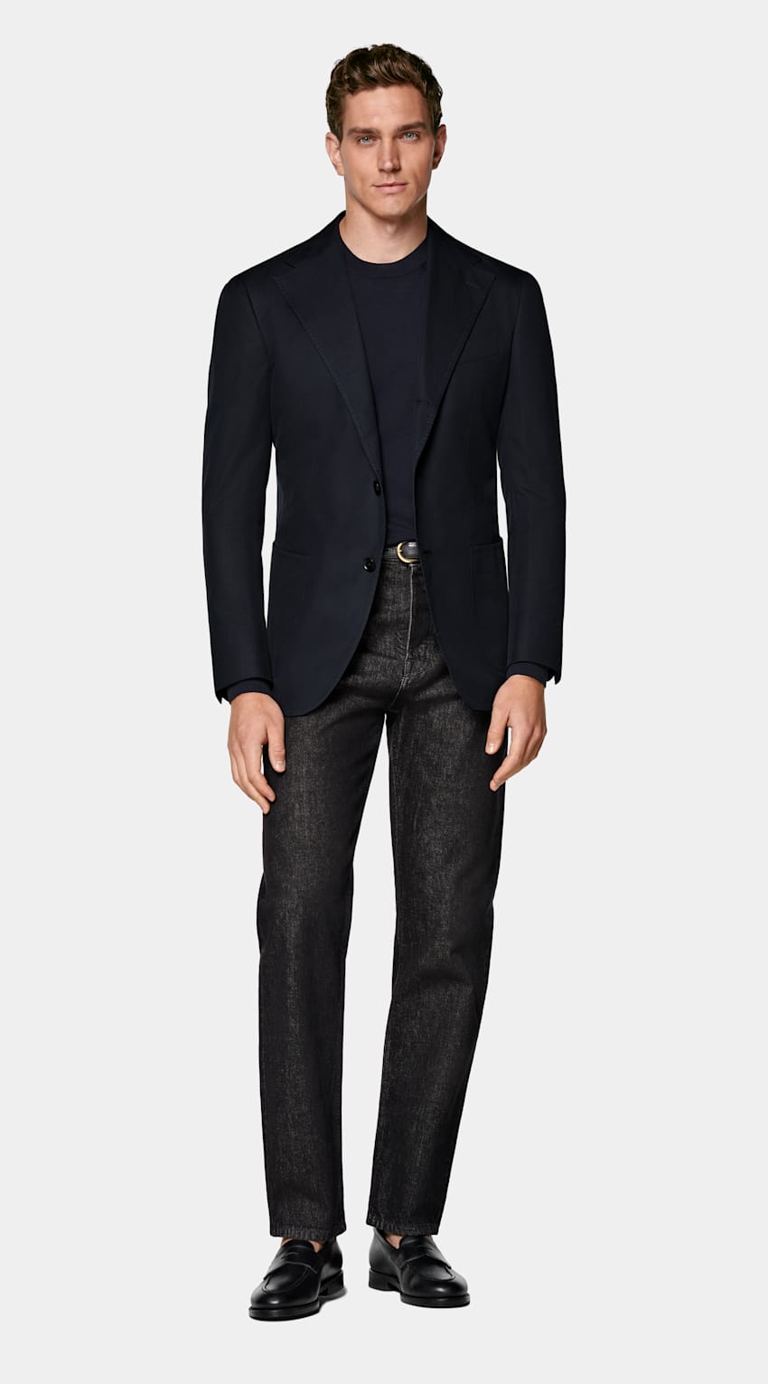Navy Relaxed Fit Roma Suit Jacket