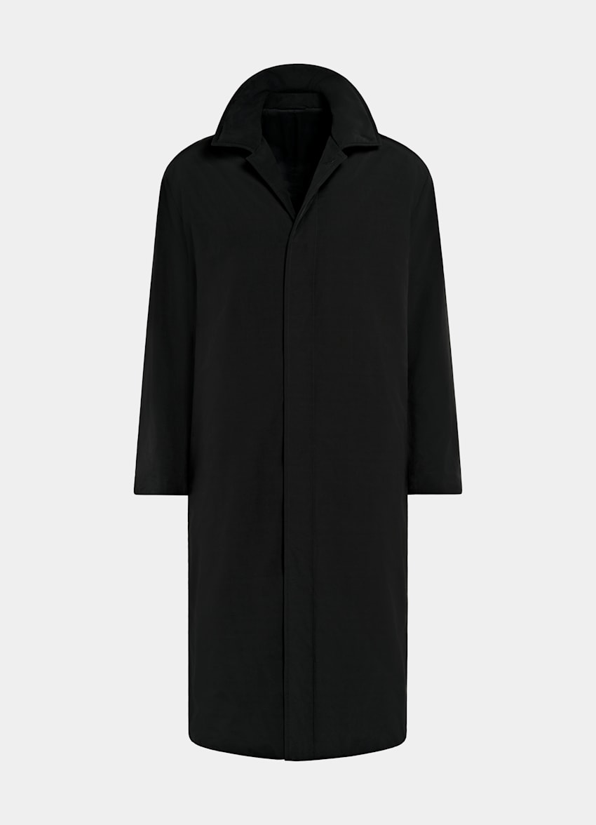 Black Padded Overcoat