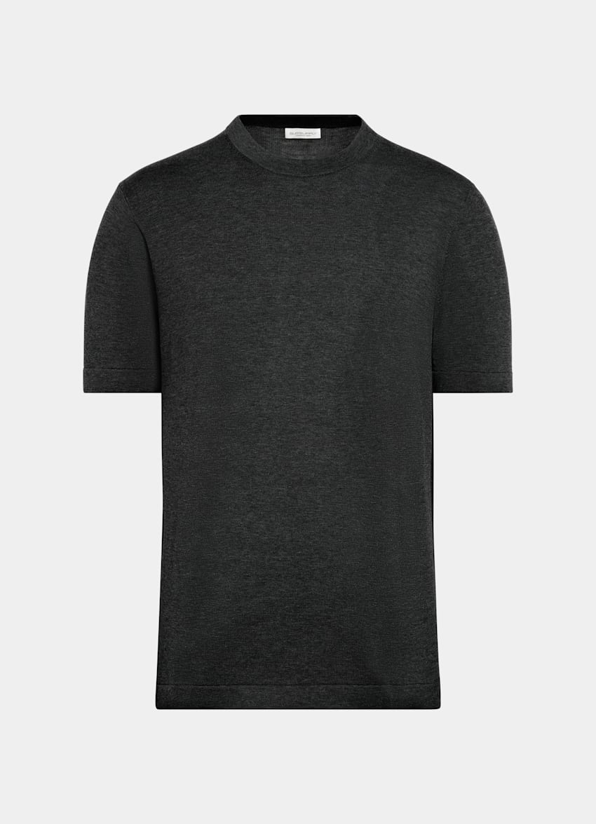 Dark Grey Short Sleeve Crewneck