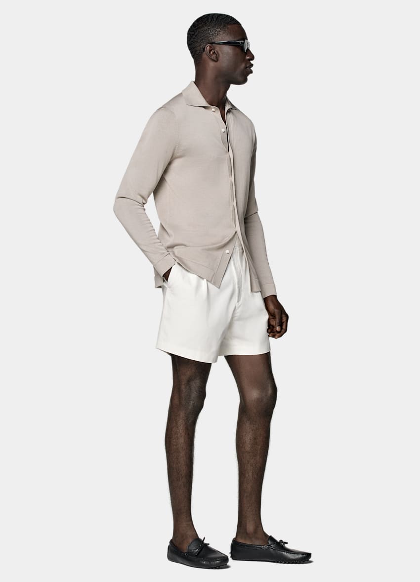 Off-White Straight Leg Shorts
