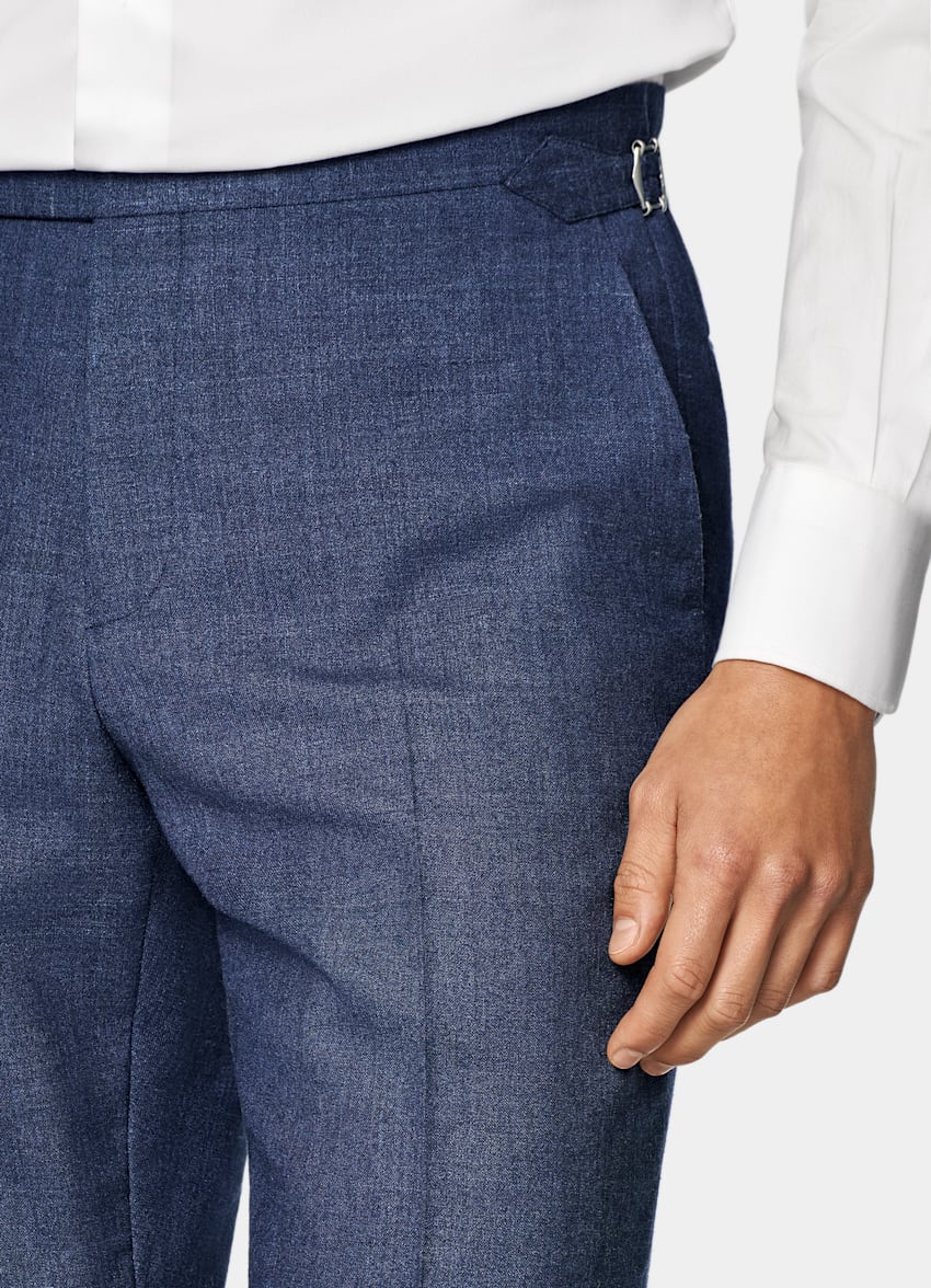 Mid Blue Tailored Fit Havana Suit