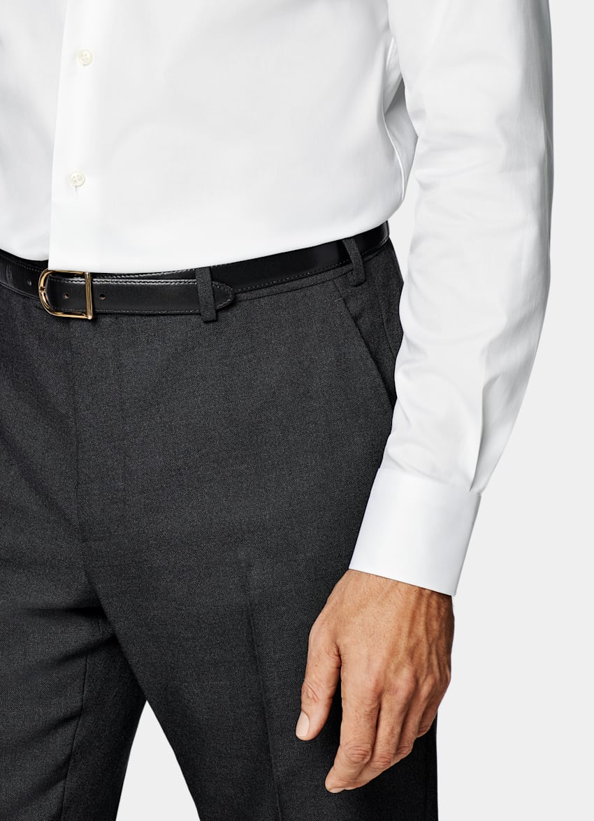 White Twill Tailored Fit Shirt