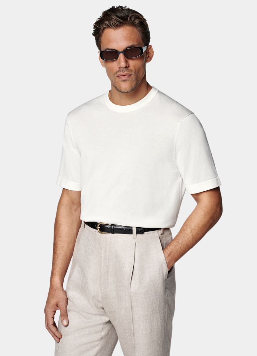 Off-White Short Sleeve Crewneck