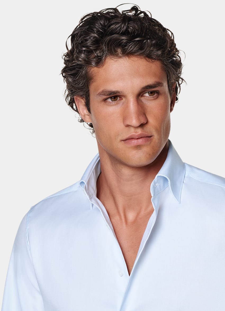 Light Blue Royal Oxford Slim Fit Shirt