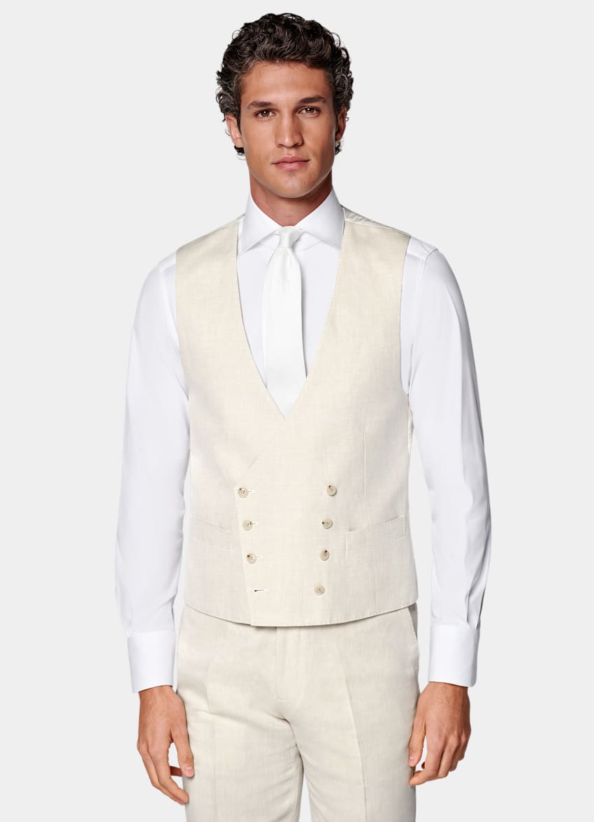 Sand Three-Piece Tailored Fit Havana Suit