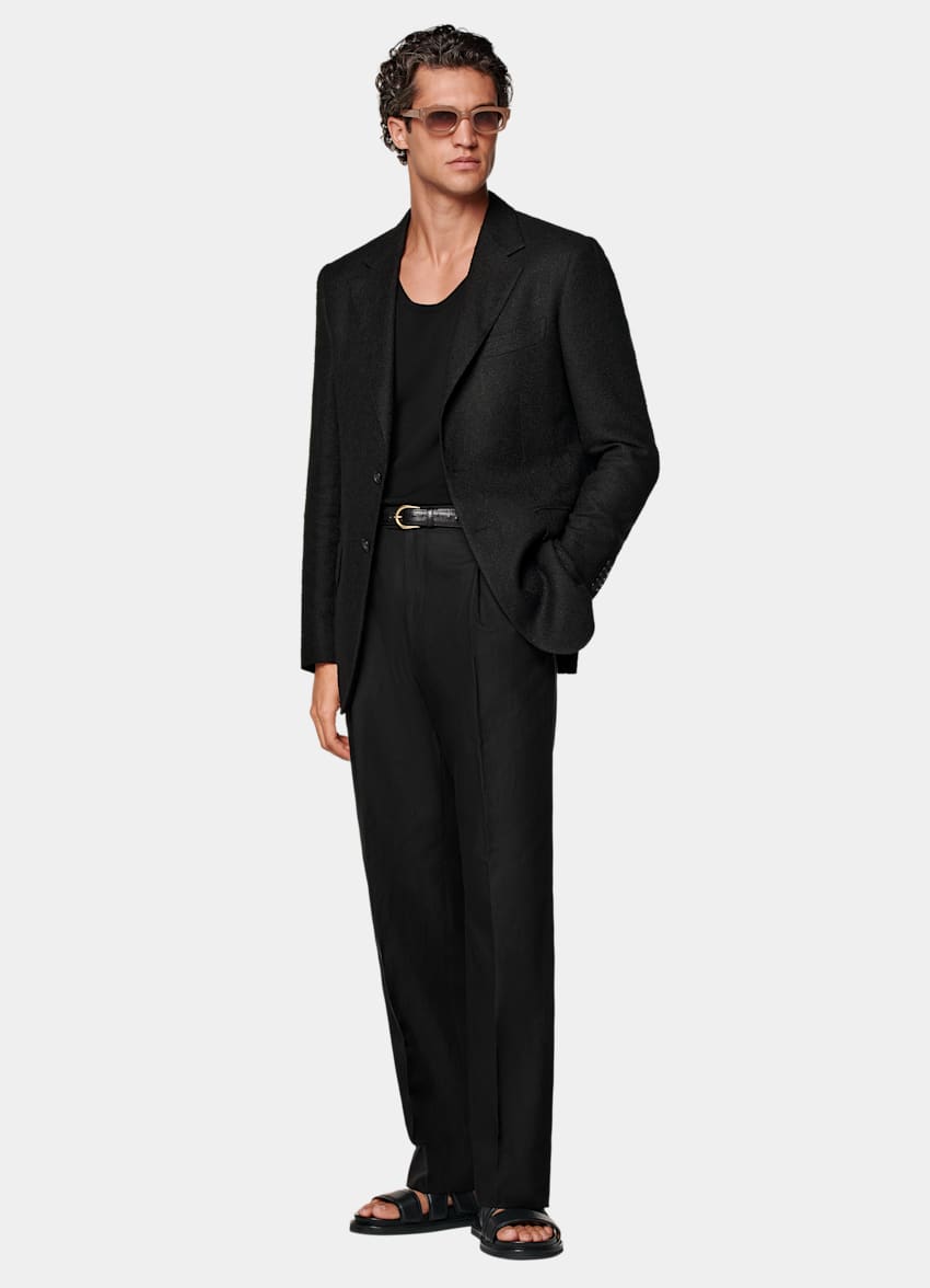 Black Tailored Fit Milano Blazer
