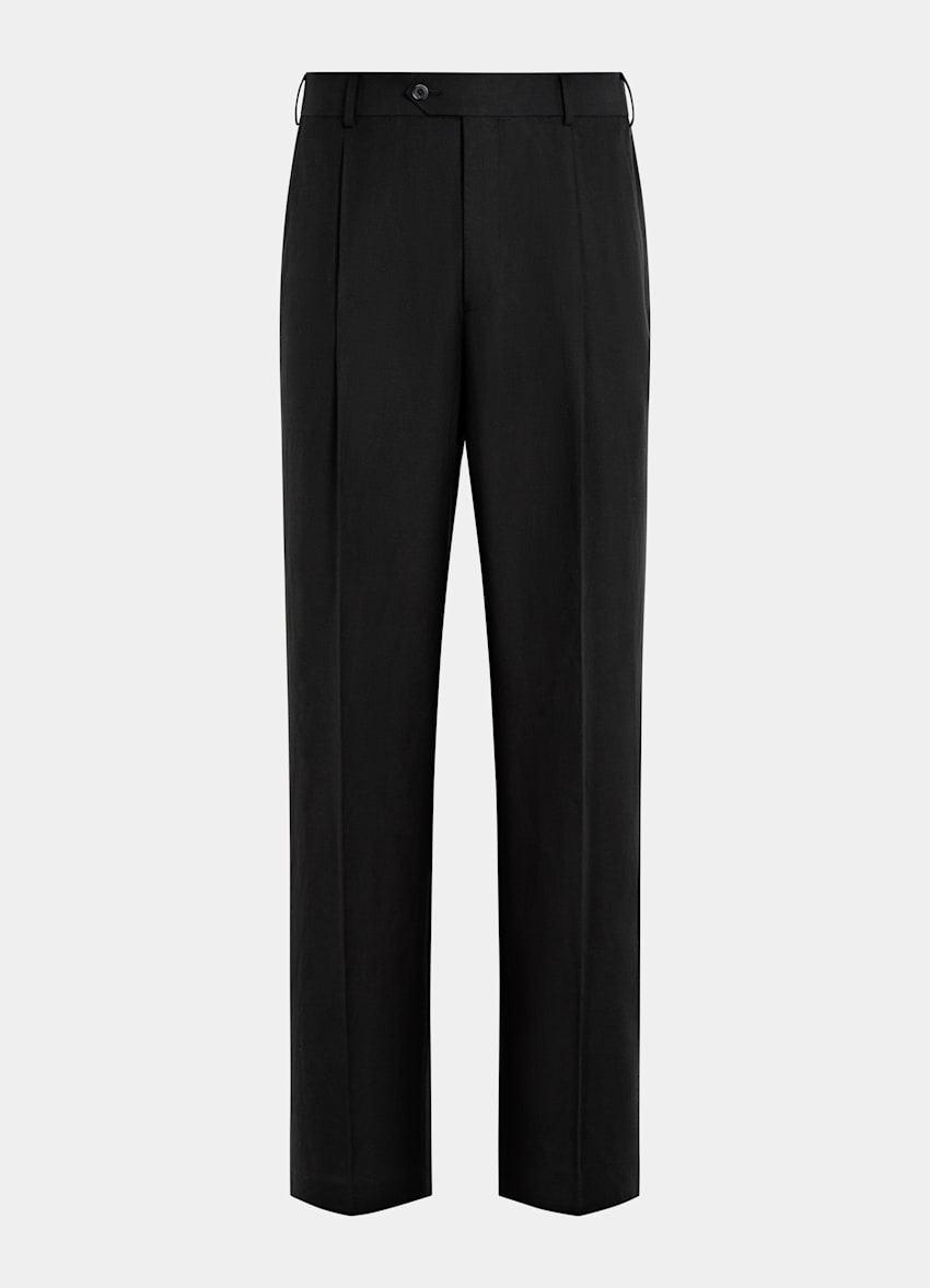 Black Wide Leg Straight Pants