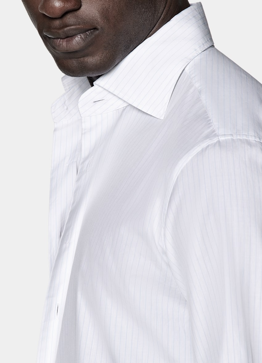 White Striped Slim Fit Shirt