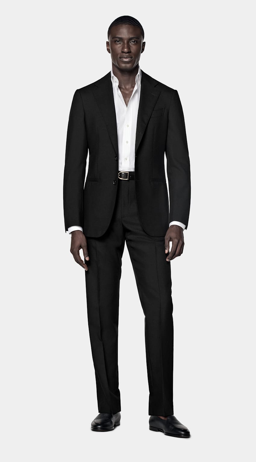 Black Tailored Fit Havana Suit
