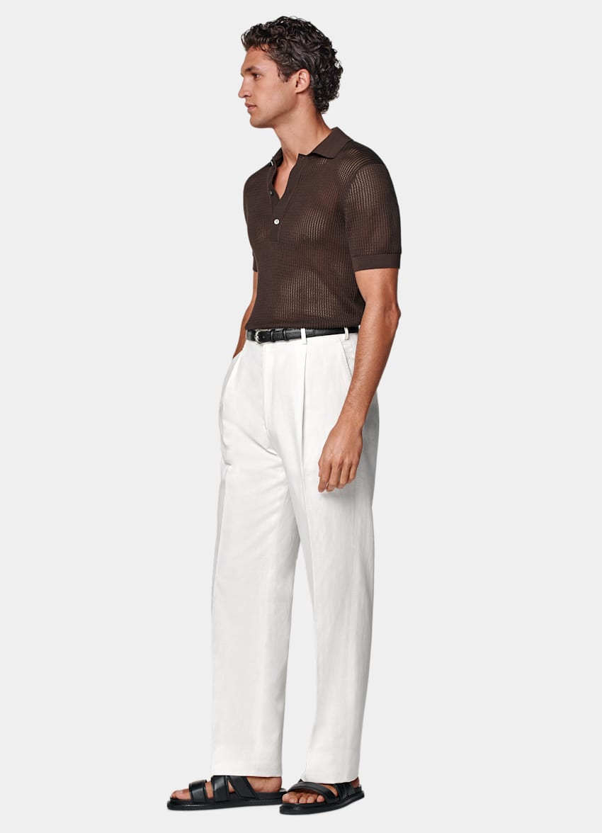 Off-White Wide Leg Straight Pants