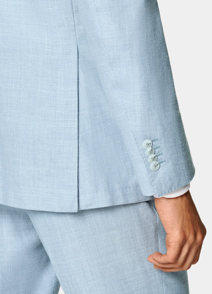 Light Blue Tailored Fit Havana Suit