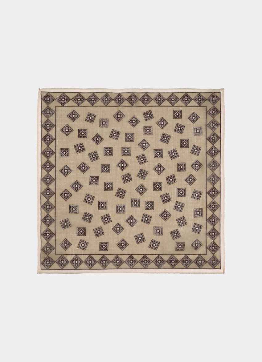 Off-White Graphic Pocket Square