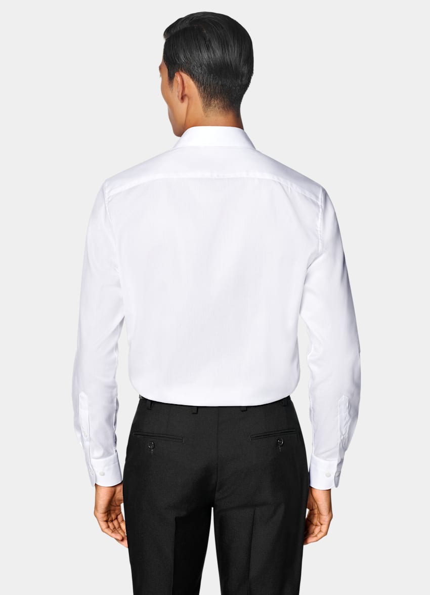 White Twill Tailored Fit Shirt