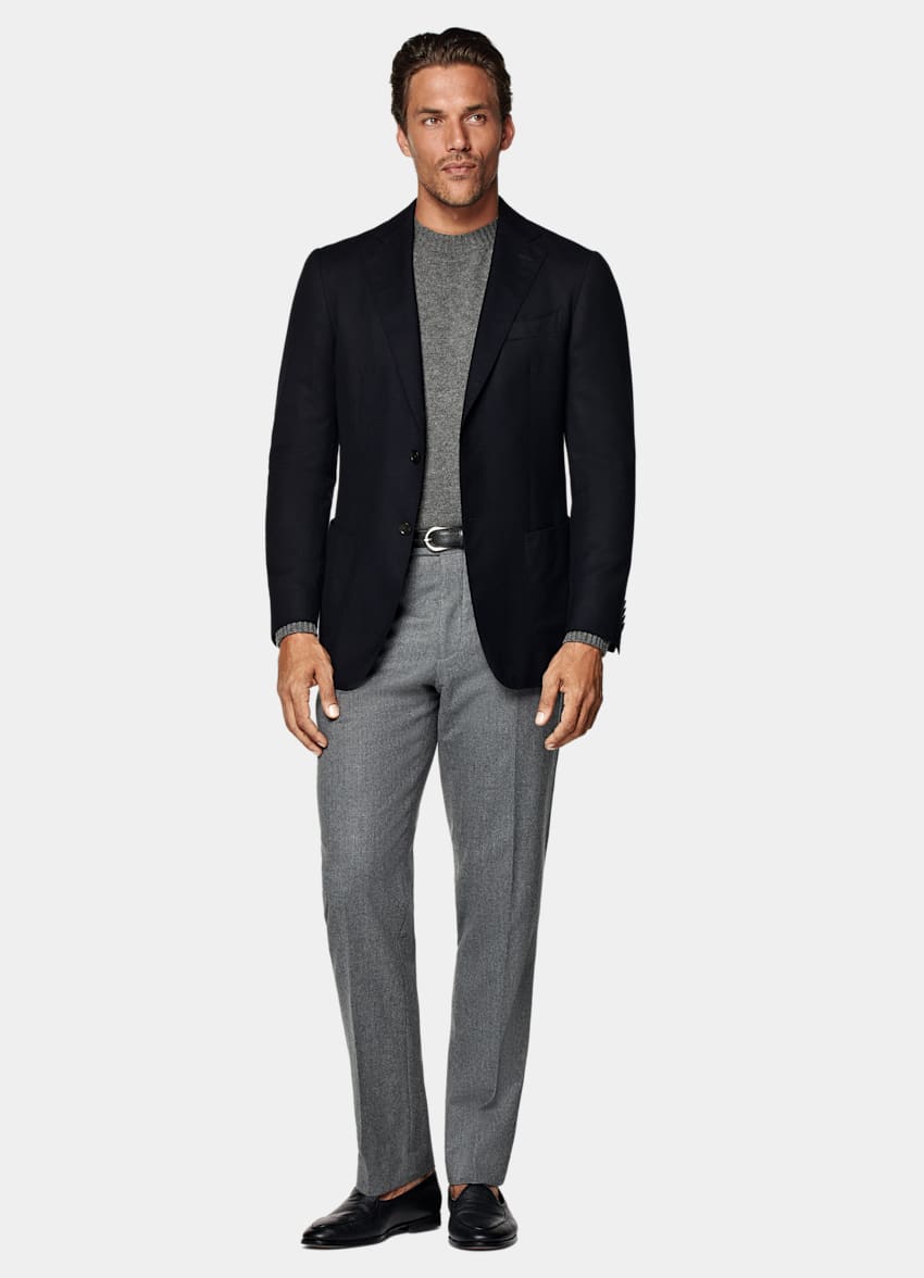 Navy Tailored Fit Havana Suit Jacket