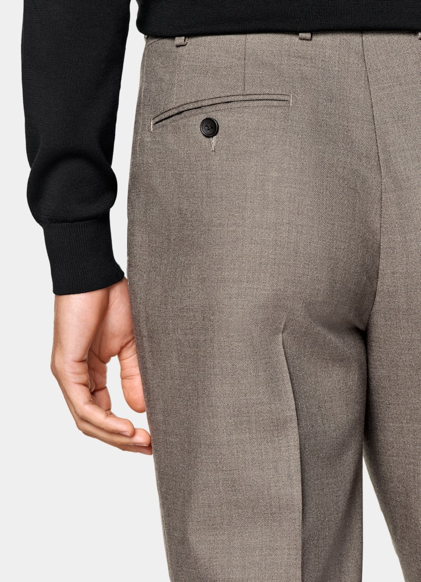 Taupe Straight Leg Pants