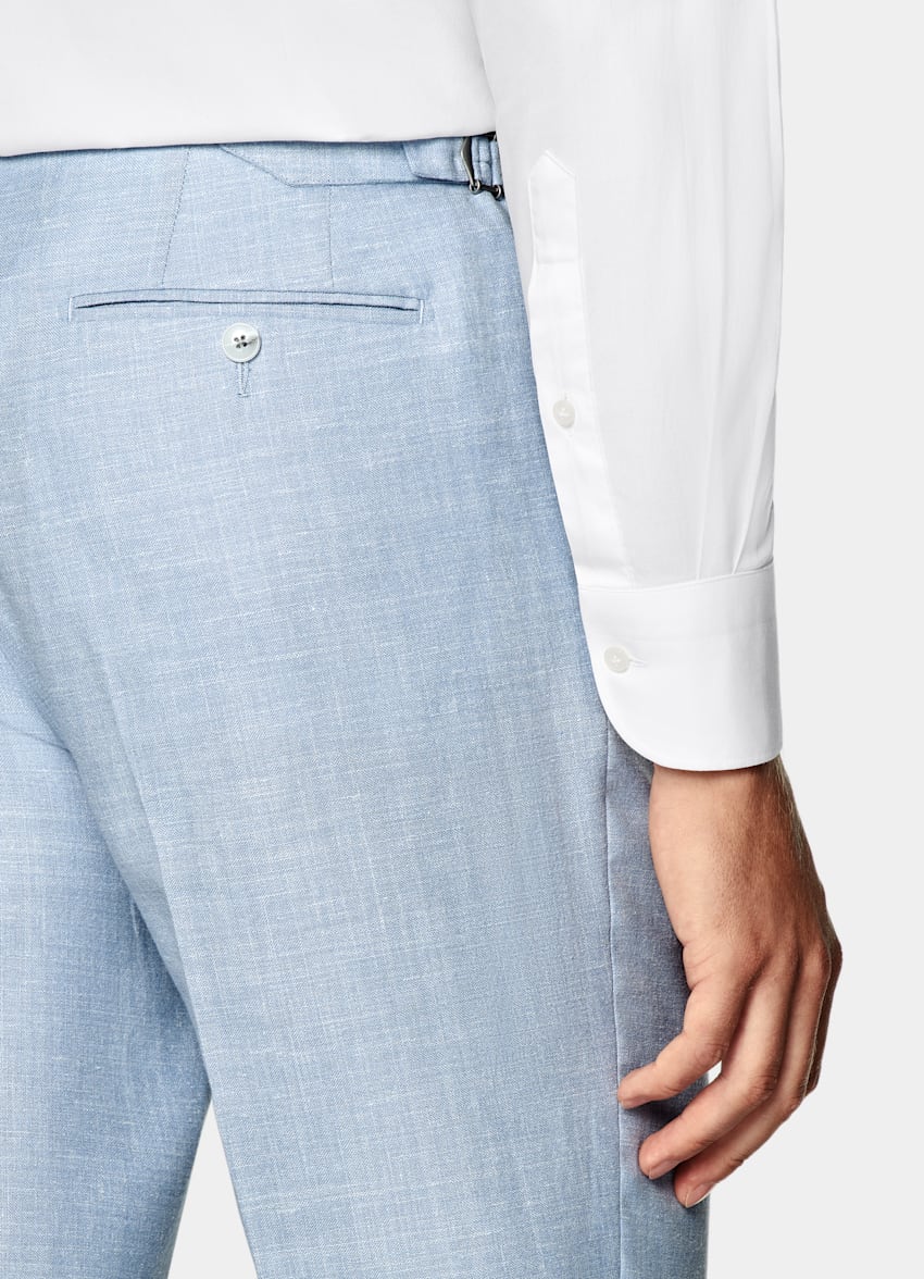 Light Blue Tailored Fit Havana Suit