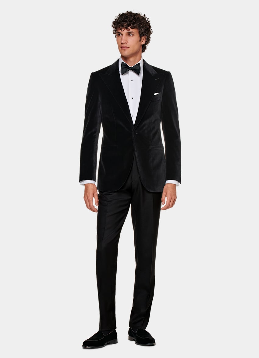 Black Tailored Fit Lazio Dinner Jacket