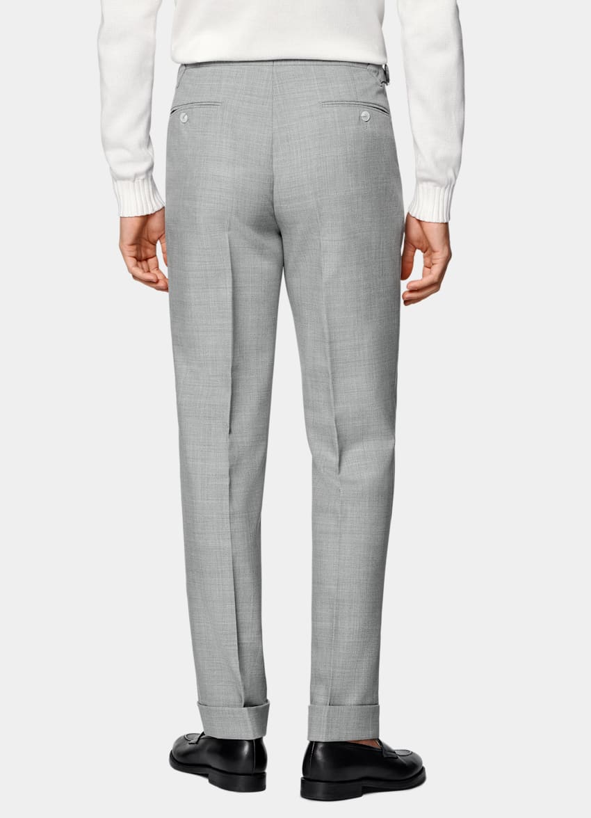 Light Grey Slim Leg Tapered Pants