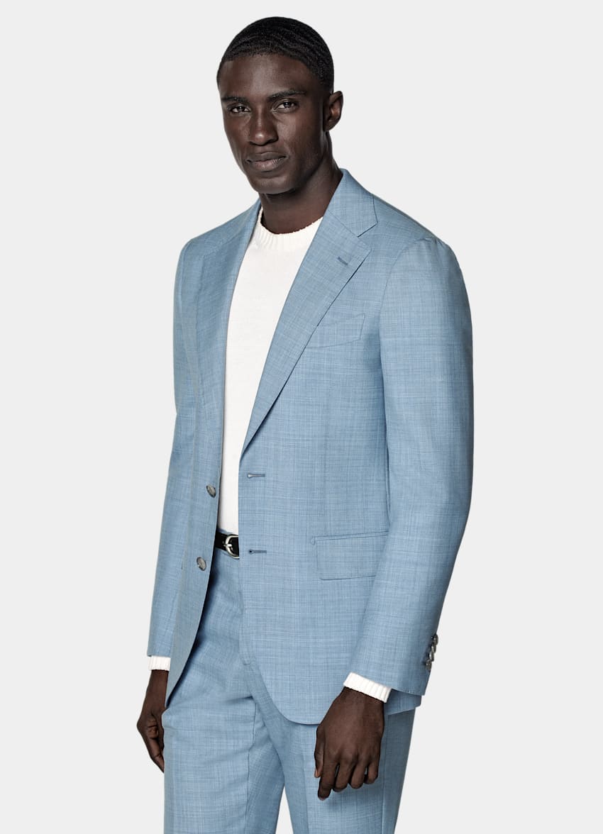 Light Blue Perennial Tailored Fit Havana Suit