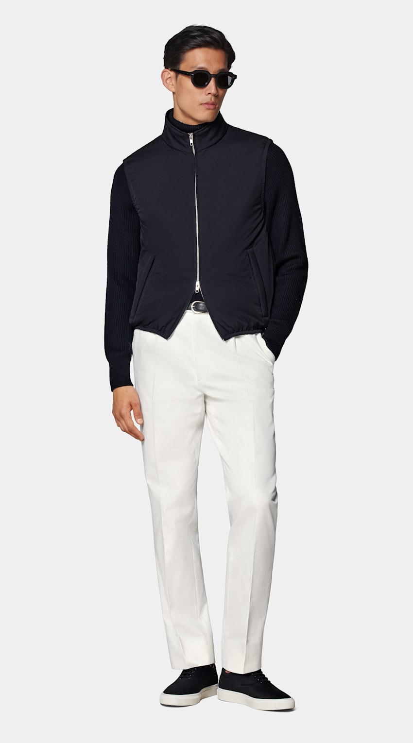 Navy Light Padded Zip Vest
