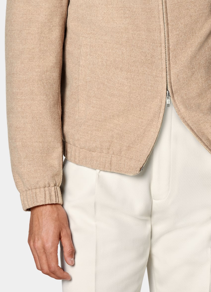 Light Brown Bomber Jacket