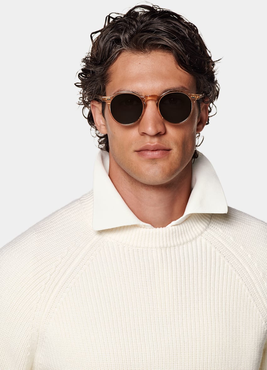 Off-White Merino Ribbed Crewneck