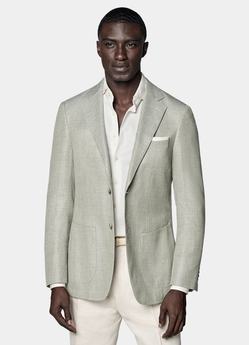 Light Green Tailored Fit Havana Blazer