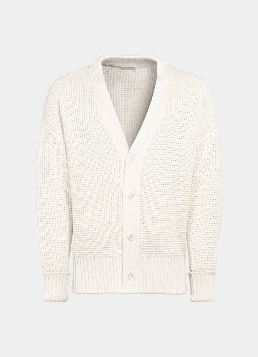 Off-White Crochet Oversized Cardigan