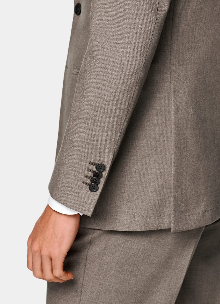 Taupe Tailored Fit Havana Suit