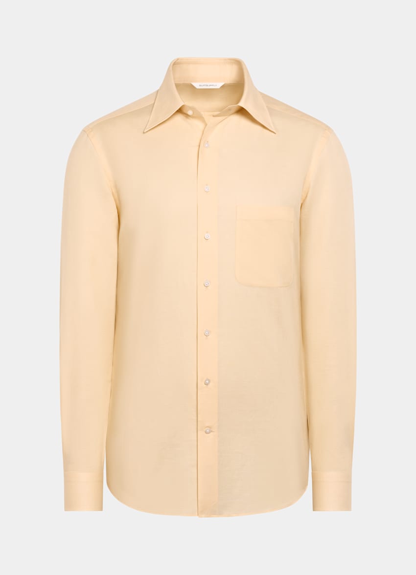 Light Yellow Tailored Fit Shirt