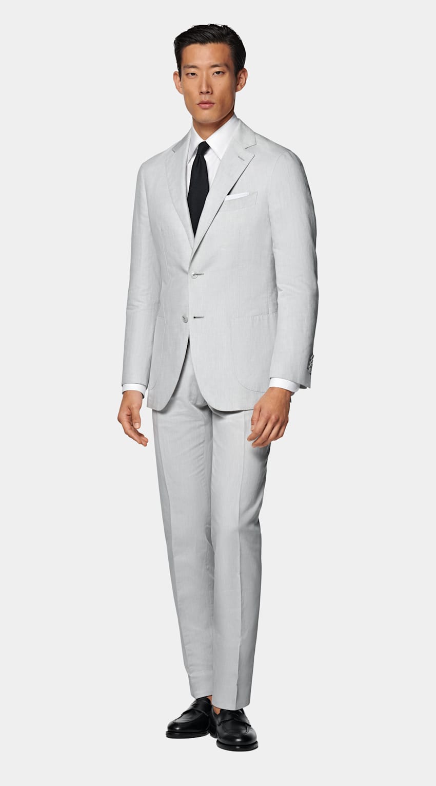 Light Grey Tailored Fit Havana Suit