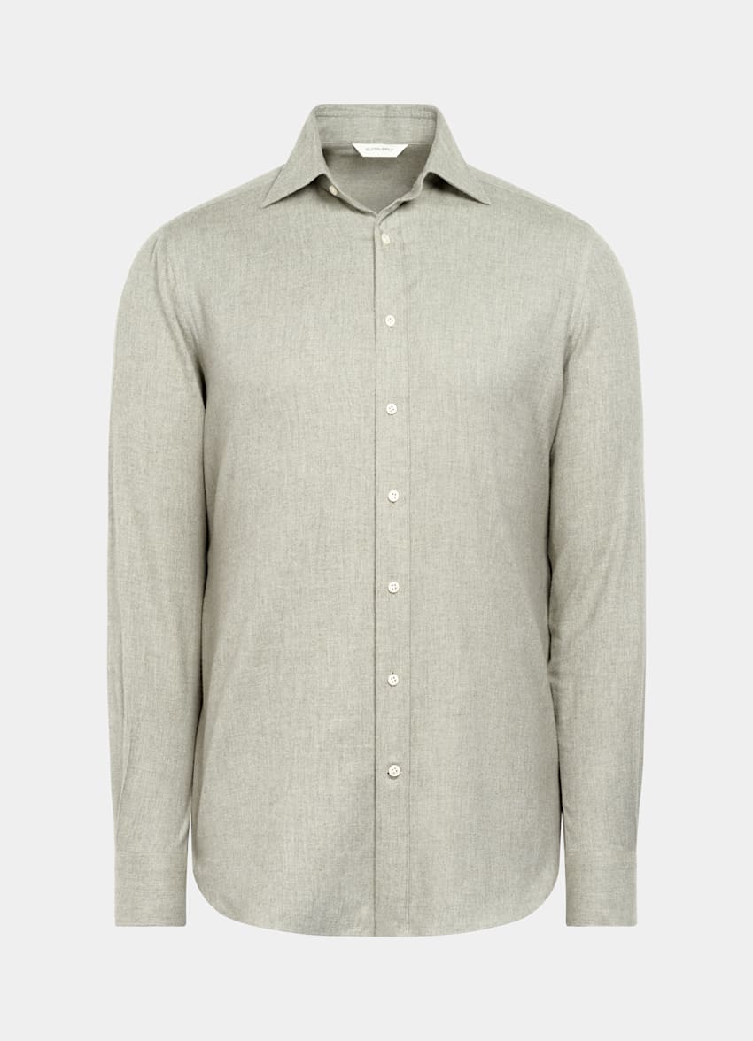 Light Green Tailored Fit Shirt