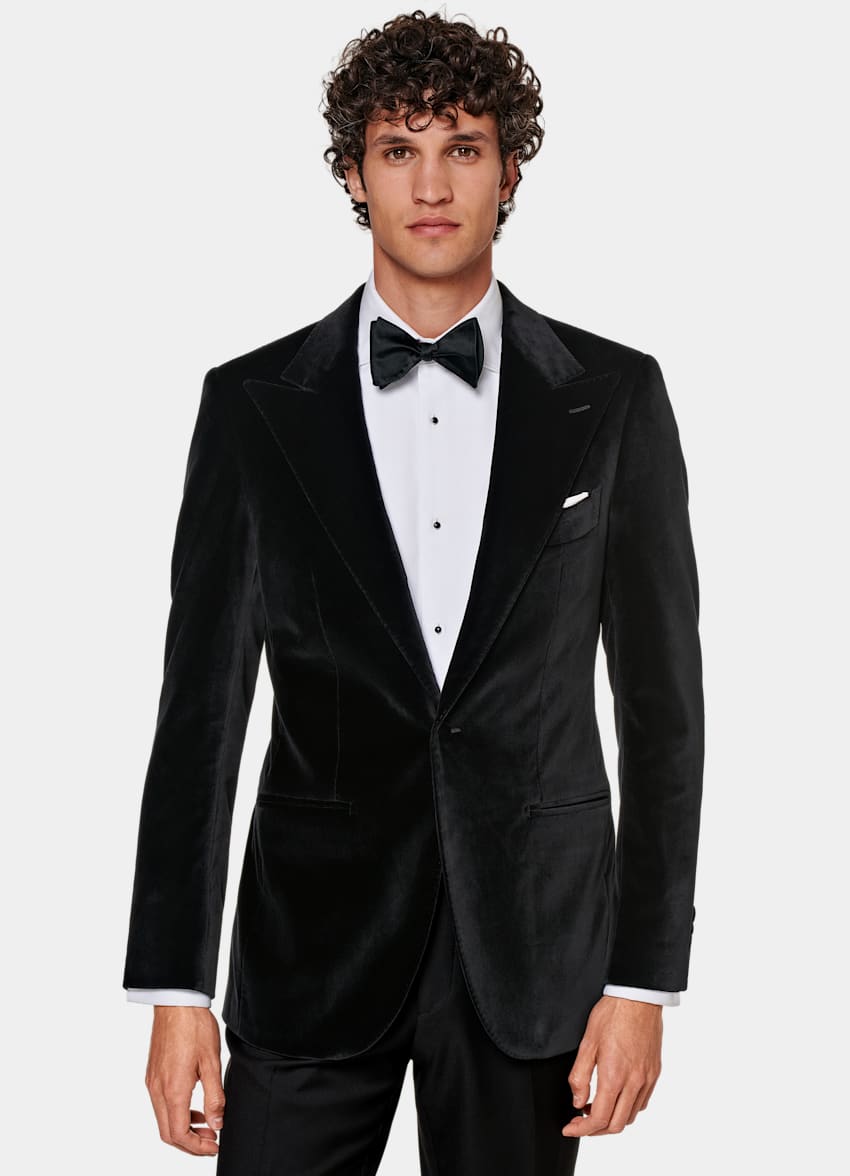 Black Tailored Fit Lazio Dinner Jacket
