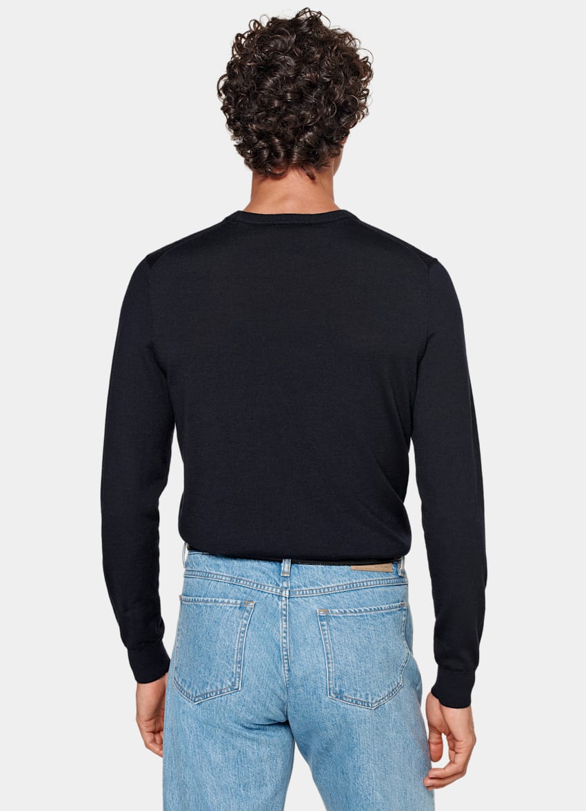 Navy Merino Crewneck