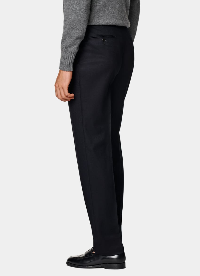 Navy Slim Leg Straight Pants