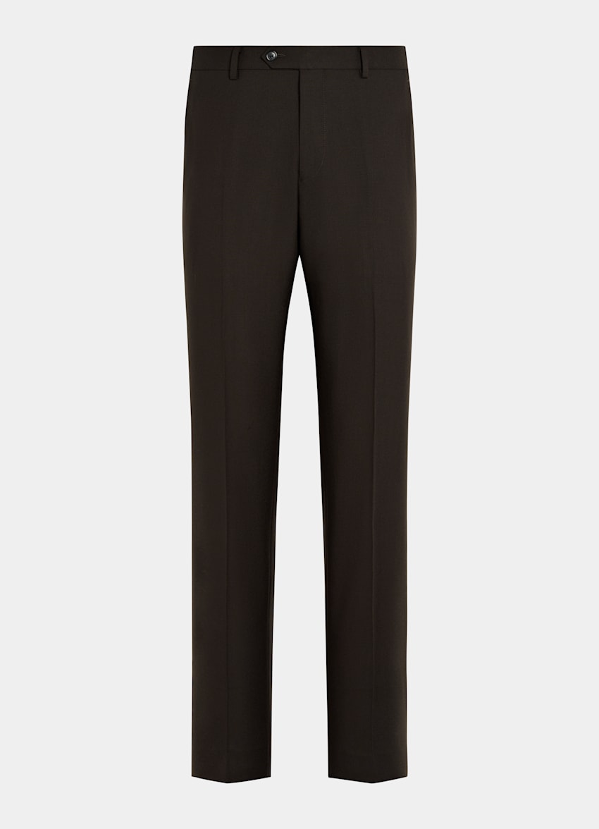 Dark Brown Straight Leg Pants
