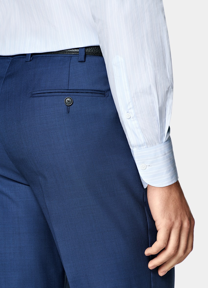 Mid Blue Tailored Fit Havana Suit