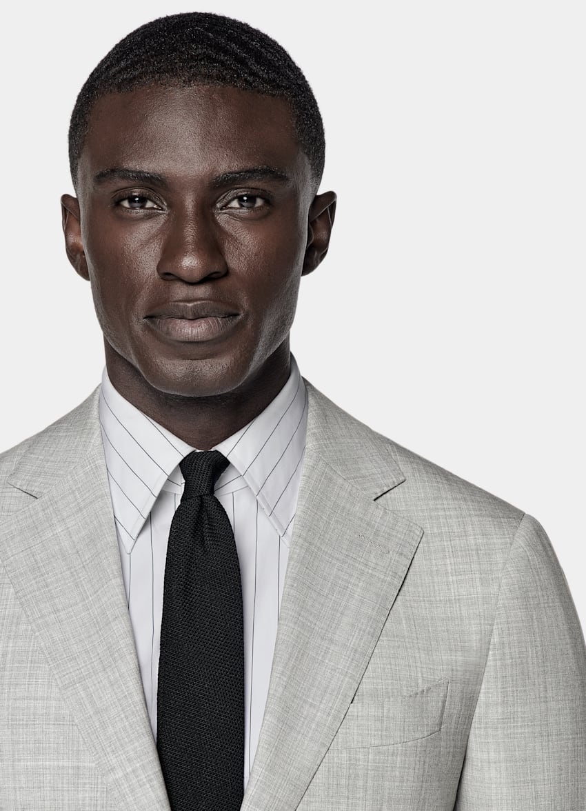 Light Grey Perennial Tailored Fit Havana Suit