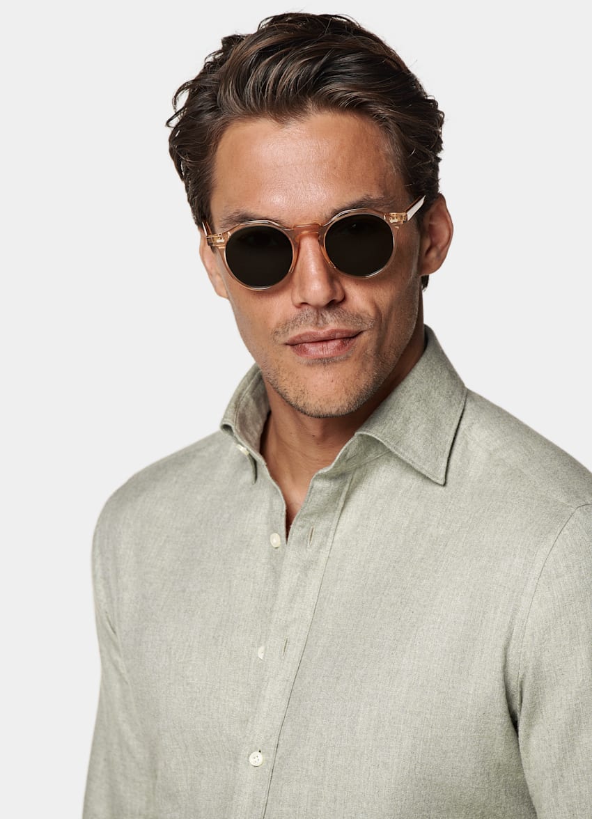 Light Green Tailored Fit Shirt