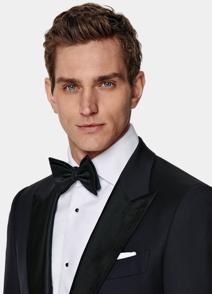 Navy Tailored Fit Lazio Dinner Jacket