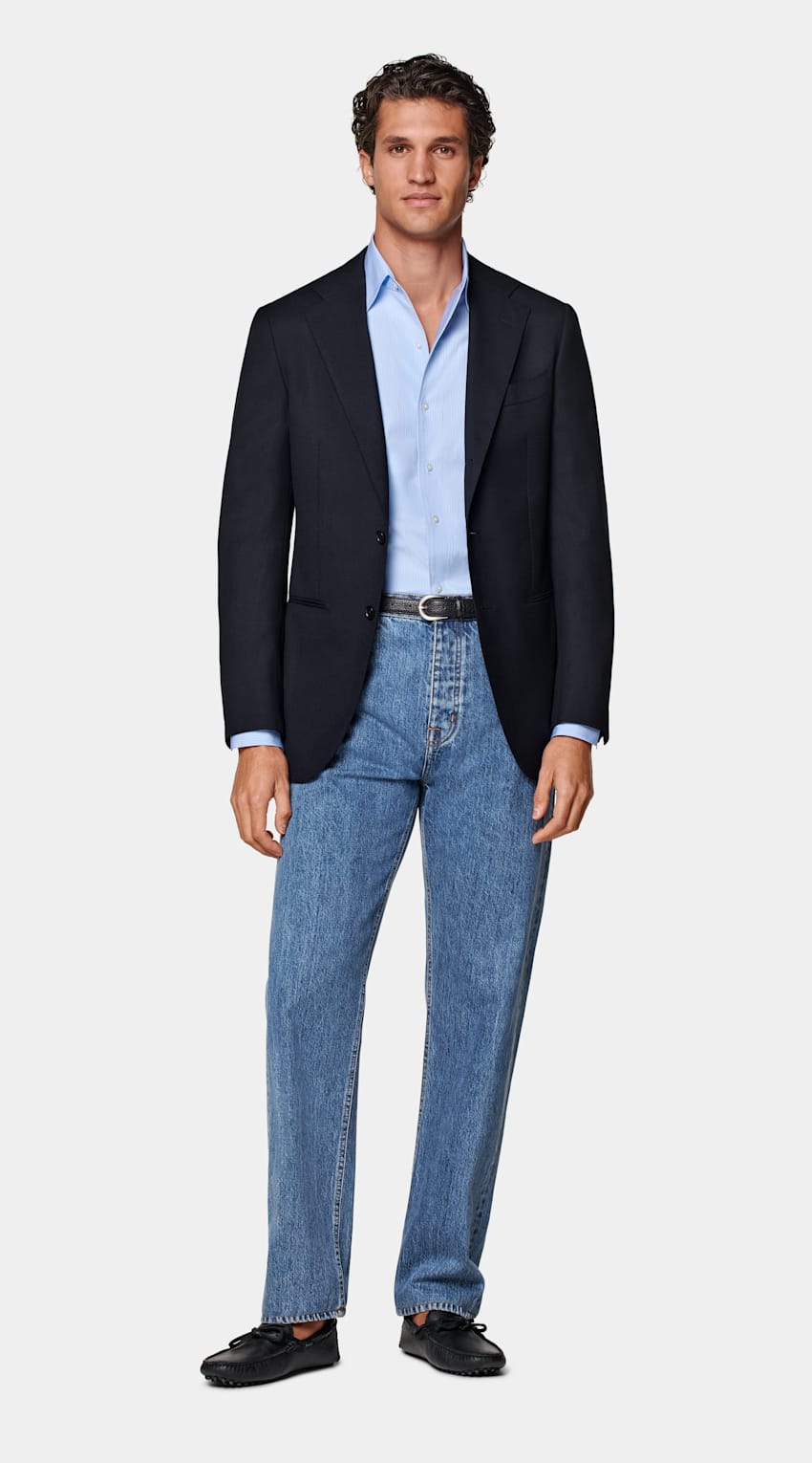 Navy Tailored Fit Havana Blazer