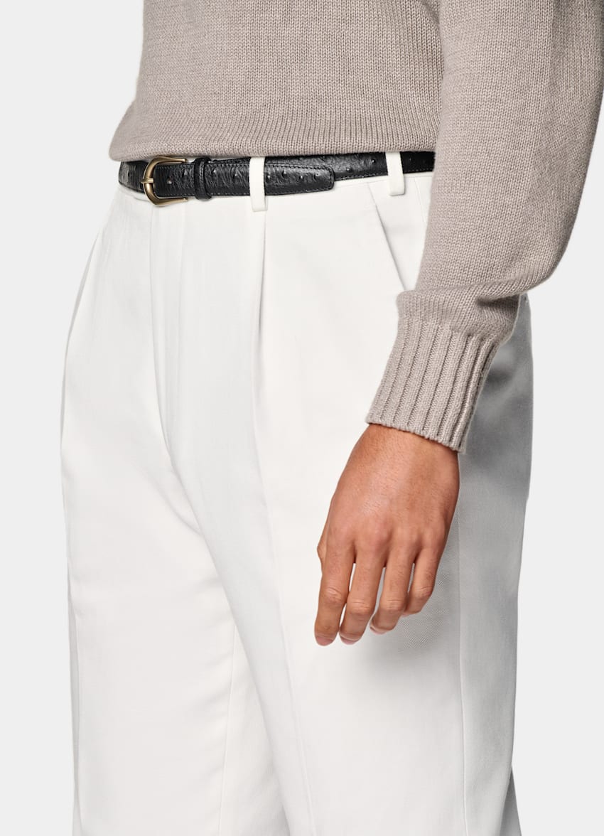 Off-White Wide Leg Tapered Pants