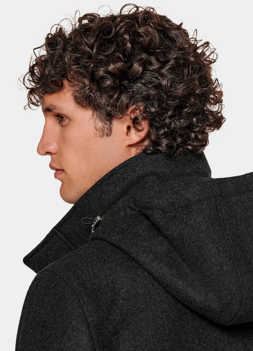 Dark Grey Padded Parka