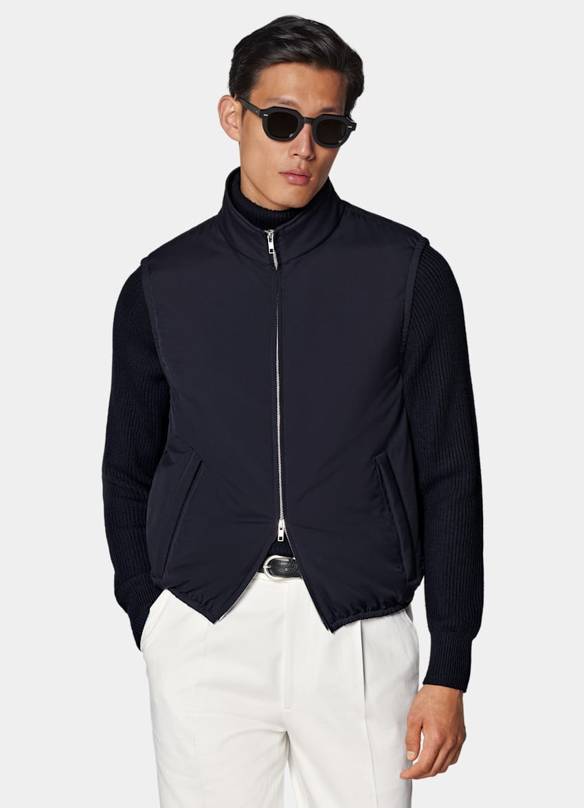 Navy Light Padded Zip Vest