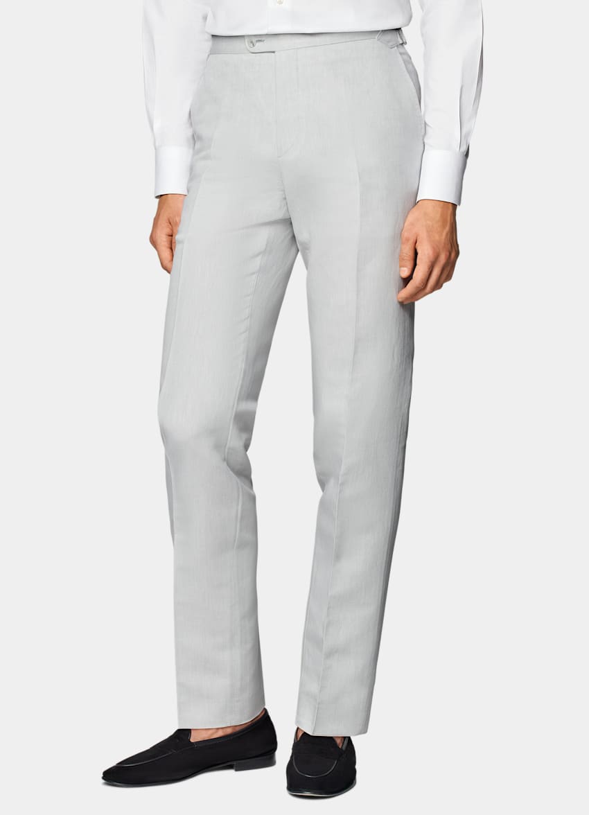 Light Grey Three-Piece Tailored Fit Havana Suit
