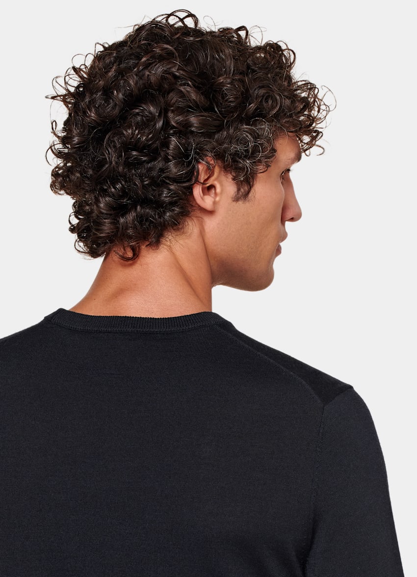 Navy Merino Crewneck