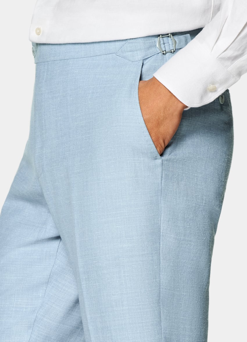 Light Blue Tailored Fit Havana Suit
