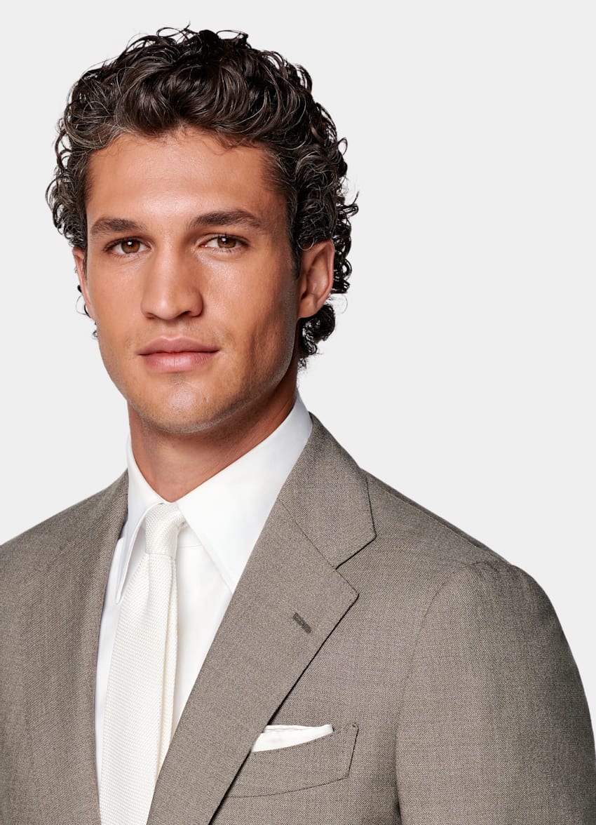 Taupe Tailored Fit Havana Suit