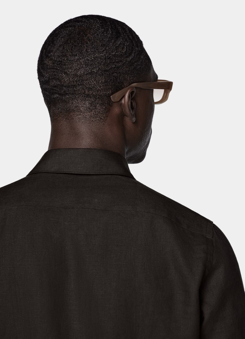 Dark Brown Slim Fit Shirt