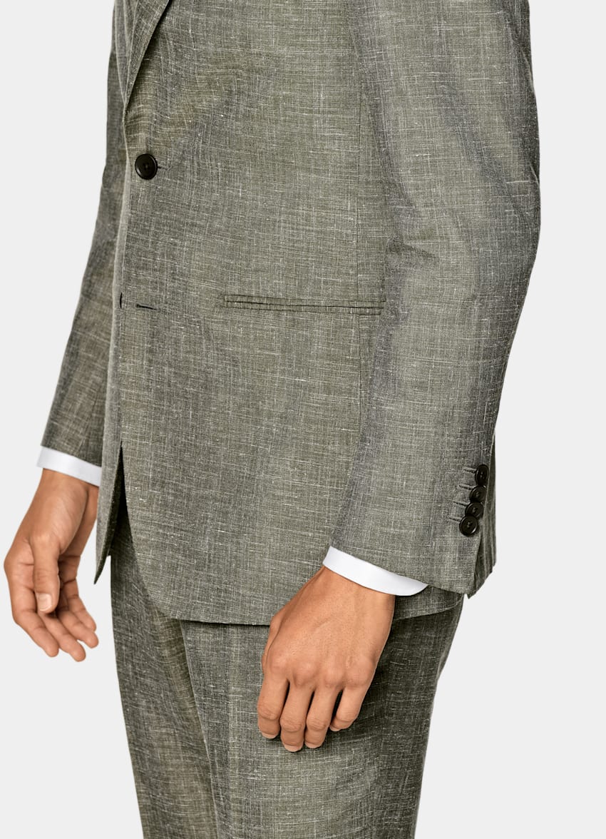 Light Green Tailored Fit Havana Suit